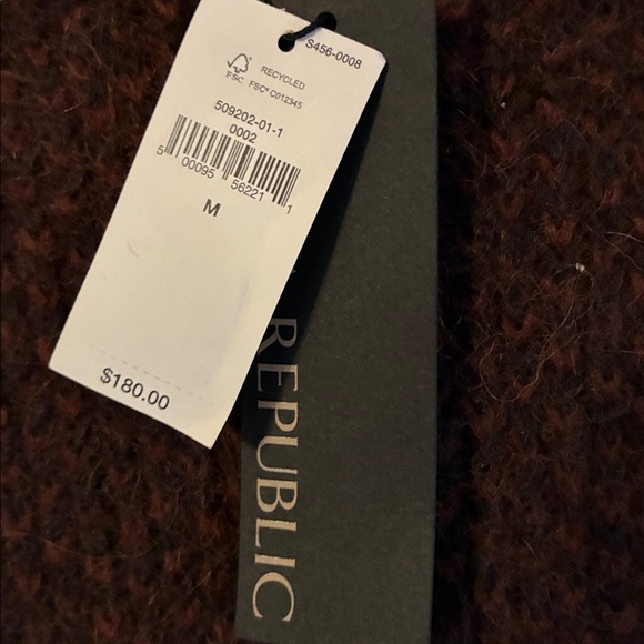 NWT Banana Republic Alpaca Wool Blend / Italian Yarn Brown Oversized Sweater M - Picture 8 of 8